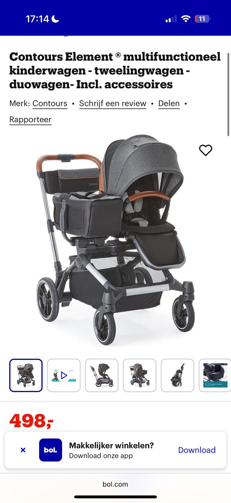 Contours element kinderwagen, Kinderen en Baby's, Kinderwagens en Combinaties, Ophalen of Verzenden, Nieuw, Overige merken