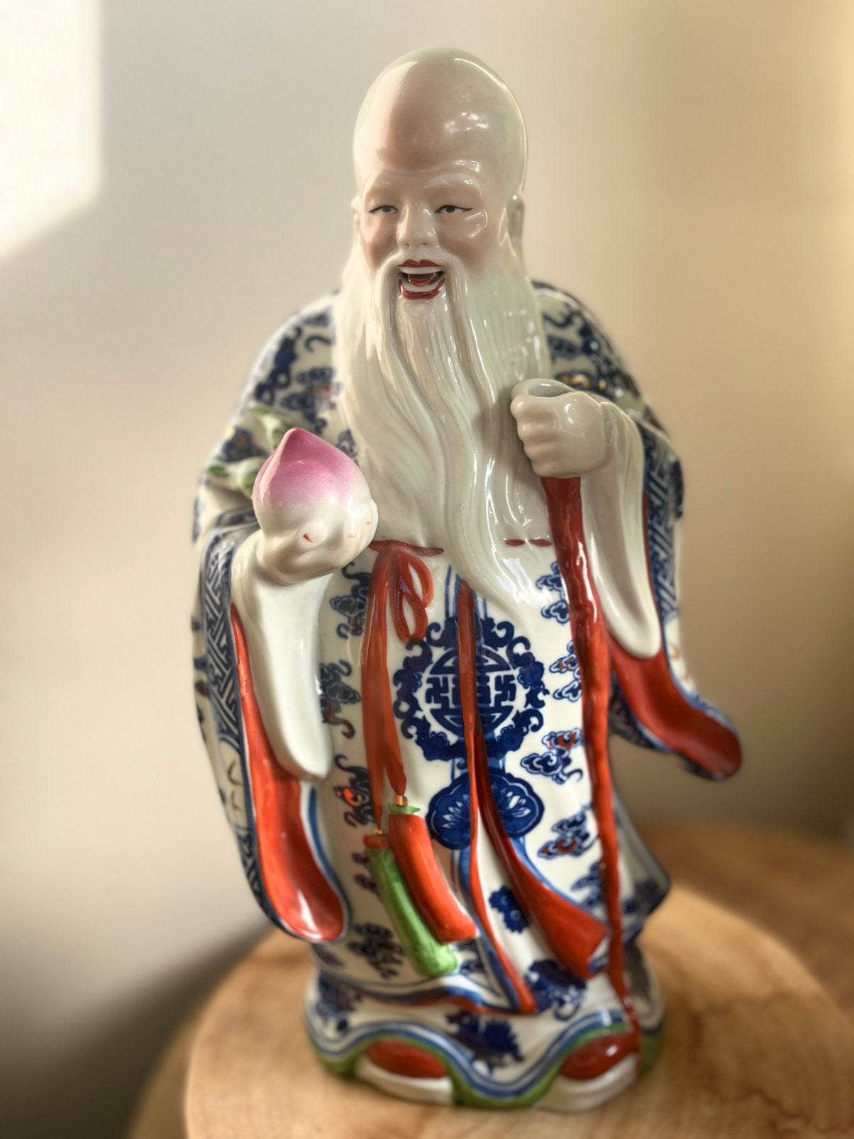 Vintage Chinees porseleinen beeld Shoulao, Ophalen