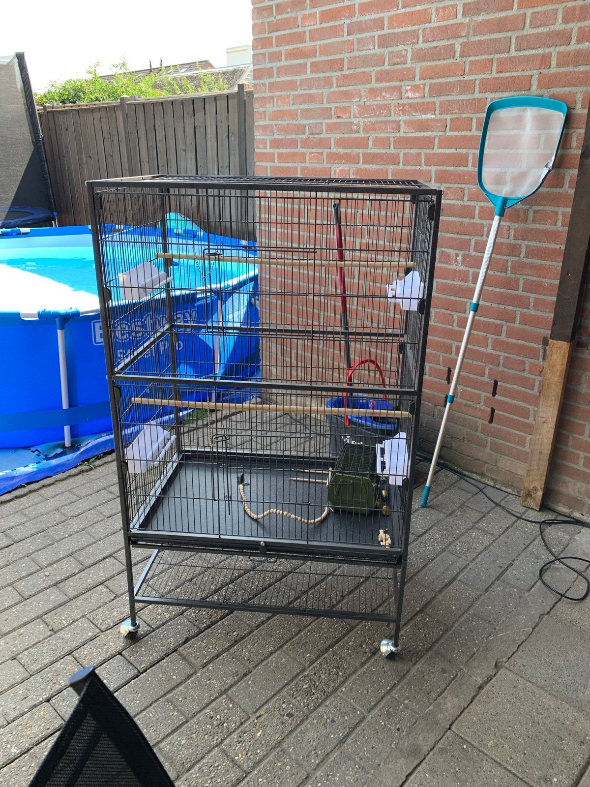 Tekoop vogel papegaaien kooi, Ophalen of Verzenden, Zo goed als nieuw, Metaal, Vogelkooi