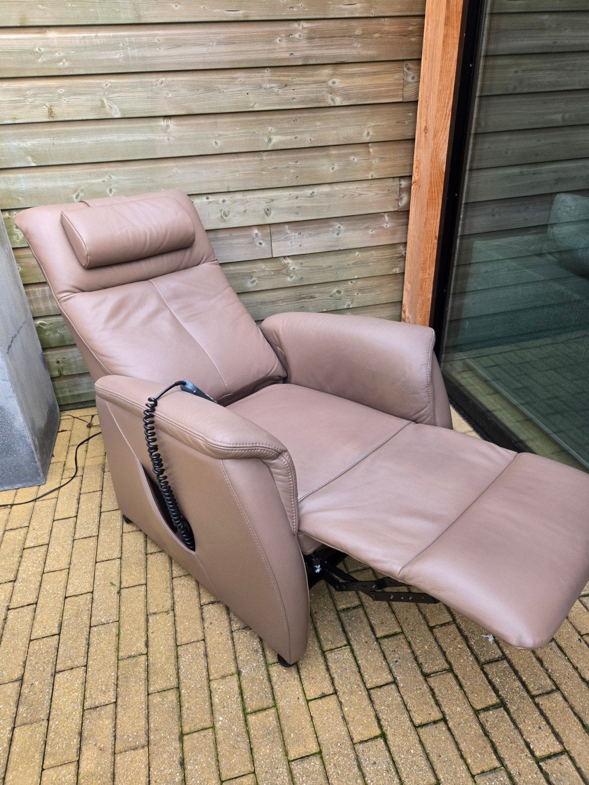 Sta-op stoel relax en lig stand Prominent leder Erg Netjes, Huis en Inrichting, Ophalen, Zo goed als nieuw