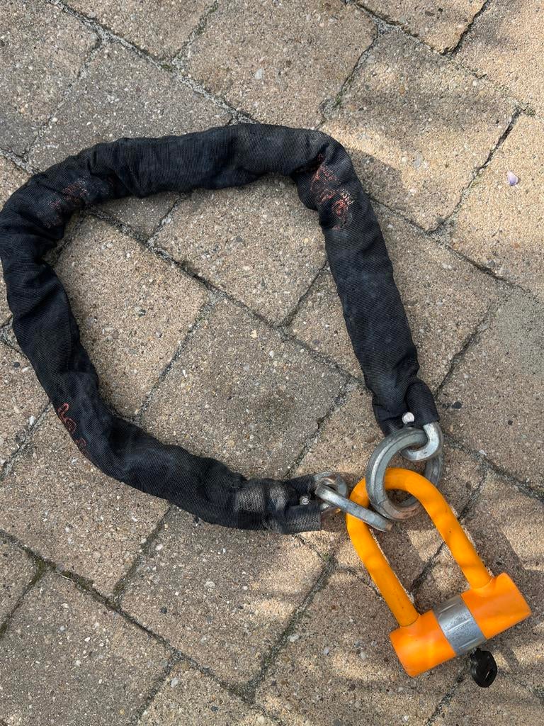 Stevig Kettingslot met Beugelslot - La Souris, Ophalen of Verzenden, Gebruikt, Kettingslot