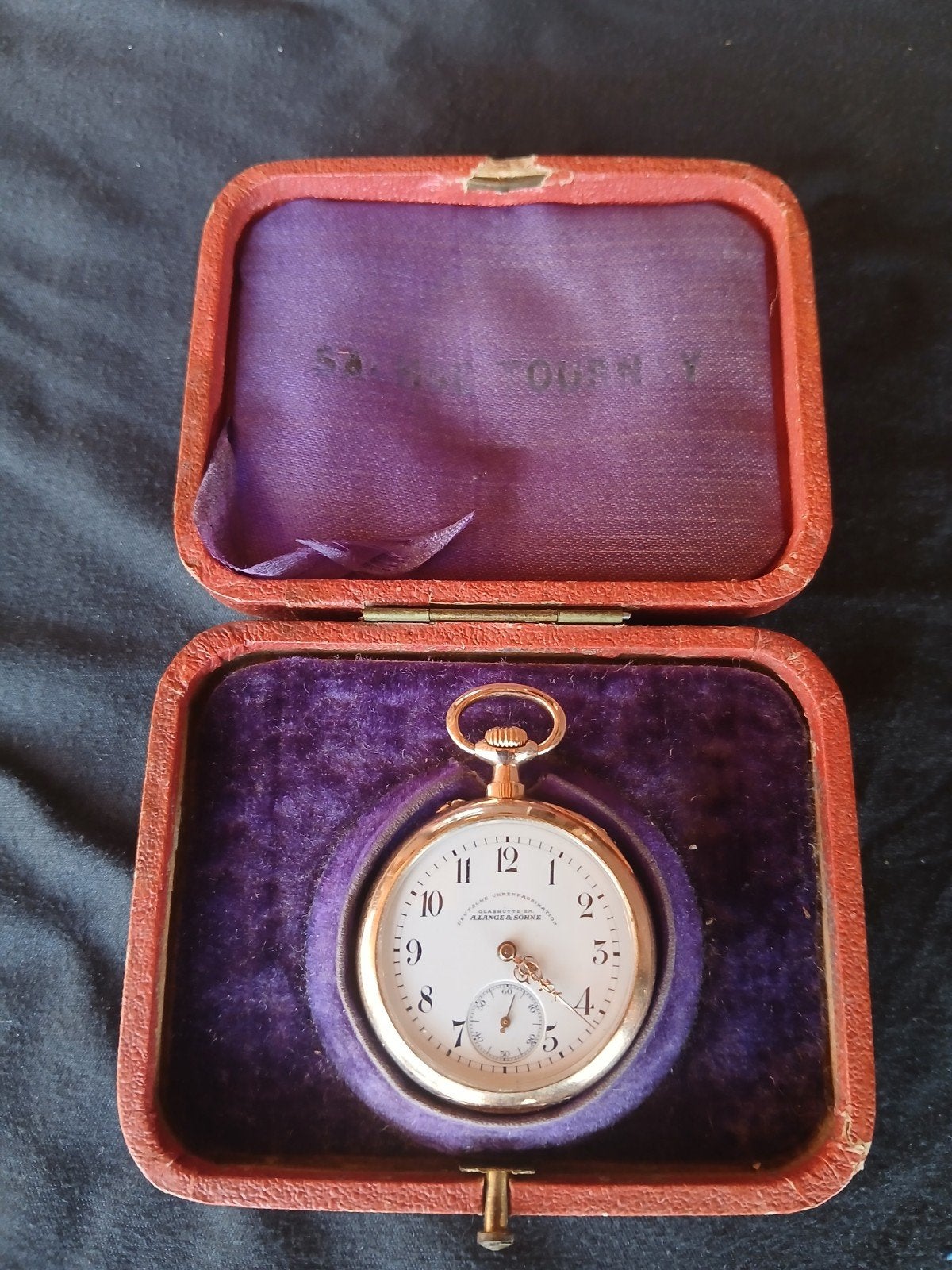 A. Lange & Söhne 585 14k zakhorloge Taschenuhr uhr saxonia, Overige merken, Zakhorloge, Ophalen of Verzenden, Goud