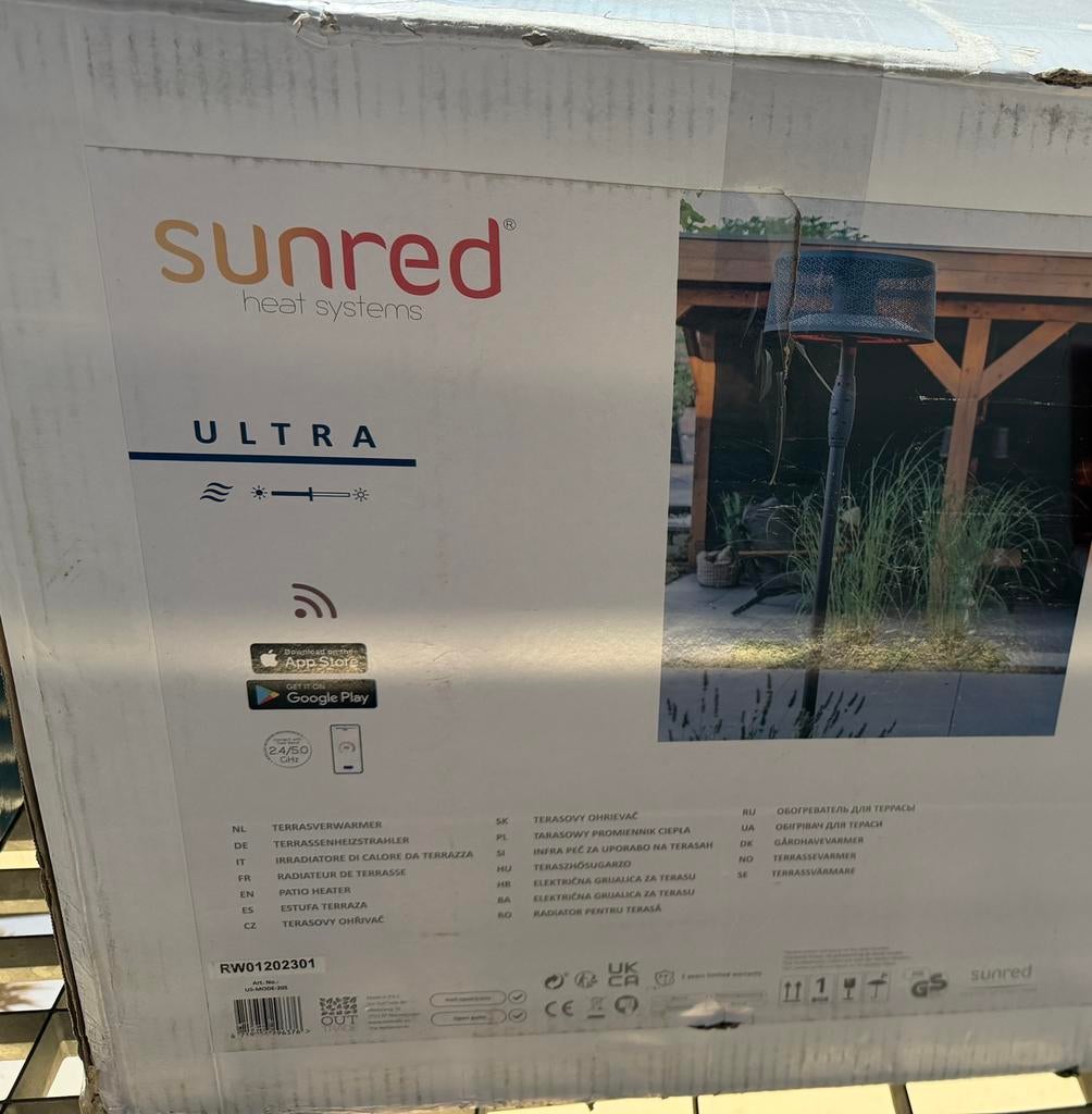 Sunred artix ultra 2000 watt terrasheater, Ophalen, Zo goed als nieuw