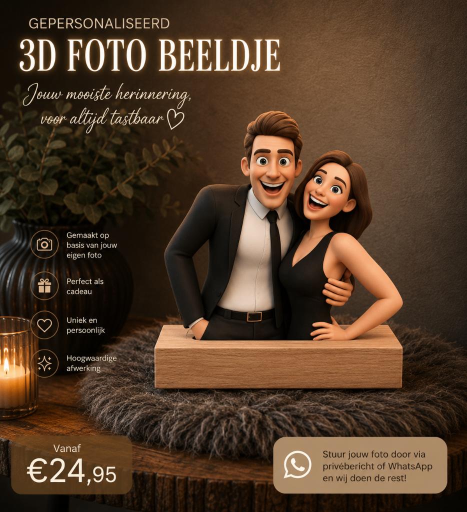 Gepersonaliseerde 3d beeldje, Ophalen of Verzenden, Nieuw, Overige typen