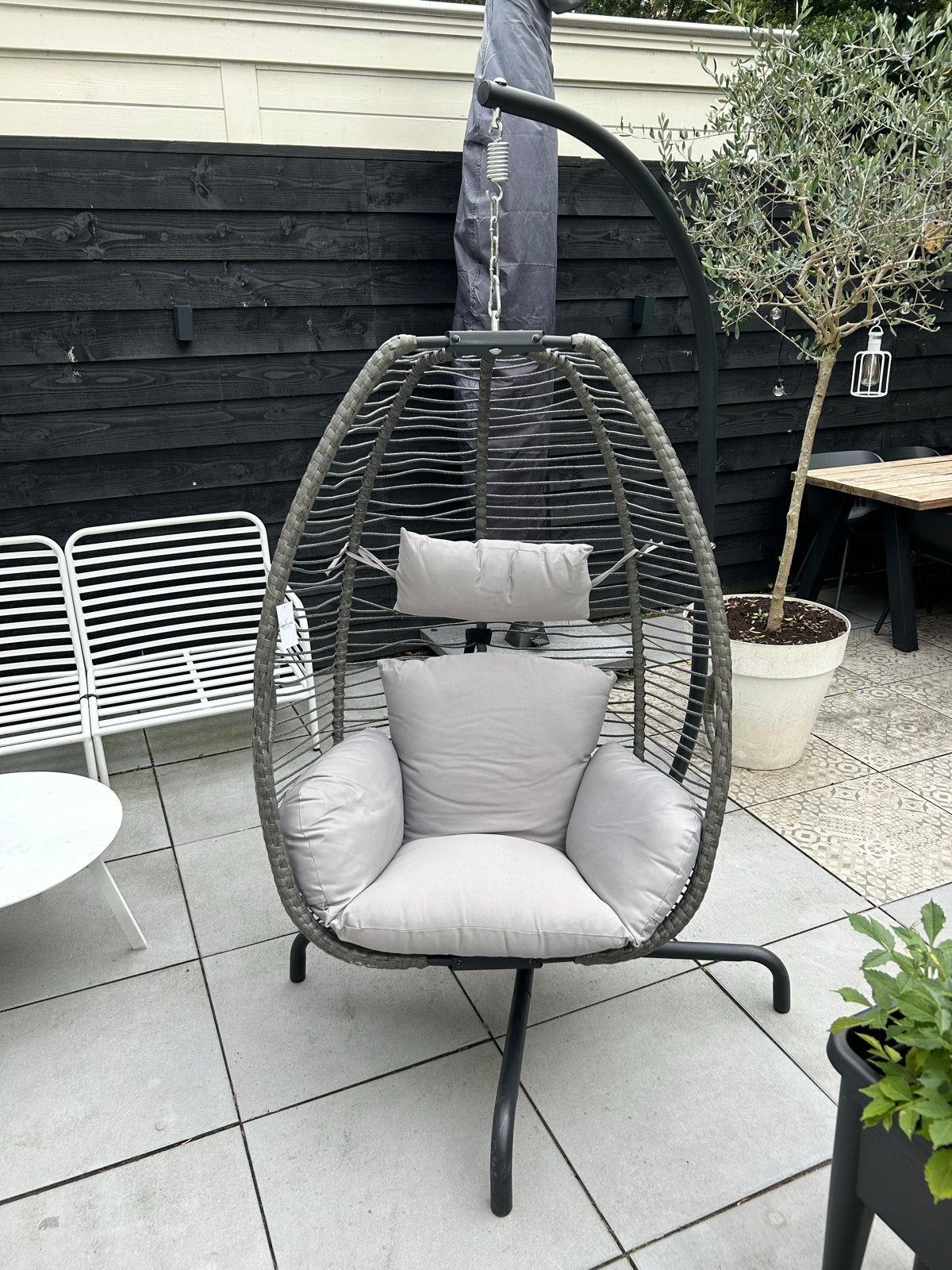 Set van 2 nieuwe Lesli Living Hangstoel Rope, Ophalen of Verzenden, Nieuw, Overige materialen