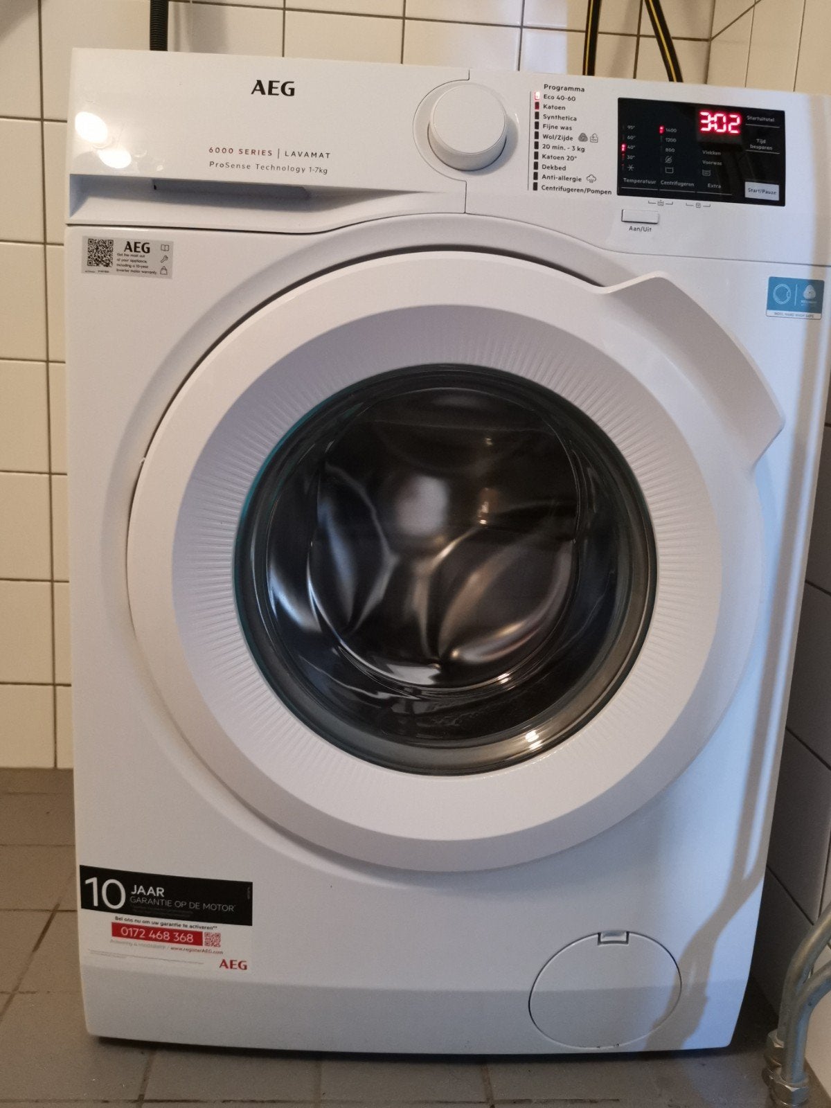 AEG LAVAMAT 6000 series 7kg wasmachine - ProSense Technology, Witgoed en Apparatuur, Wasmachines, Ophalen of Verzenden, Zo goed als nieuw