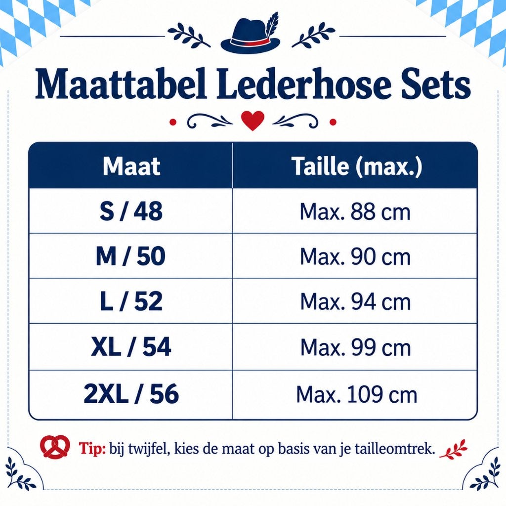 Foto 6 van Oktoberfest set heren – Lederhose + blouse €19,99 - OP=OP