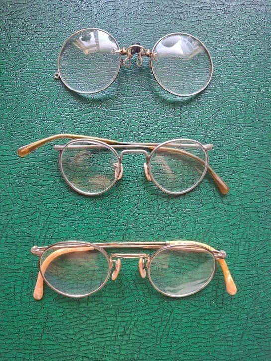 3x oude vintage brilletjes/ periode 1940-1950, Ophalen of Verzenden, Overige merken
