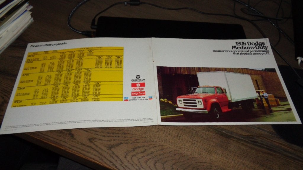 USA Folder  DODGE MEDIUM - DUTY  ,  1976, Verzenden, Nieuw, Overige merken