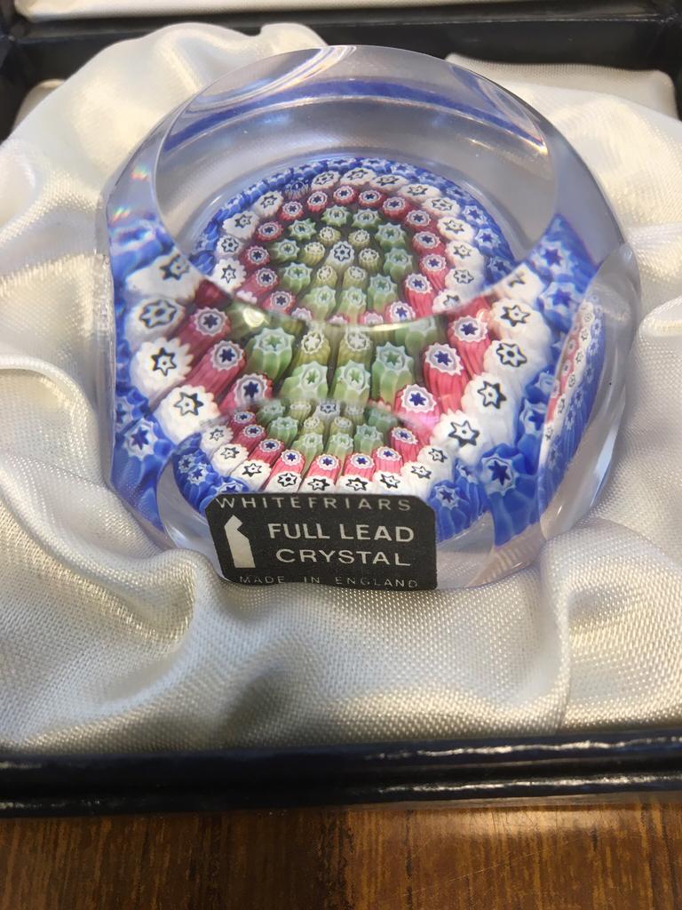 Presse papier Whitefrias. Full lead crystal., Ophalen of Verzenden