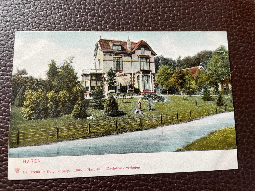 ansichtkaart van Haren ; Villa., Verzenden, Voor 1920, Groningen