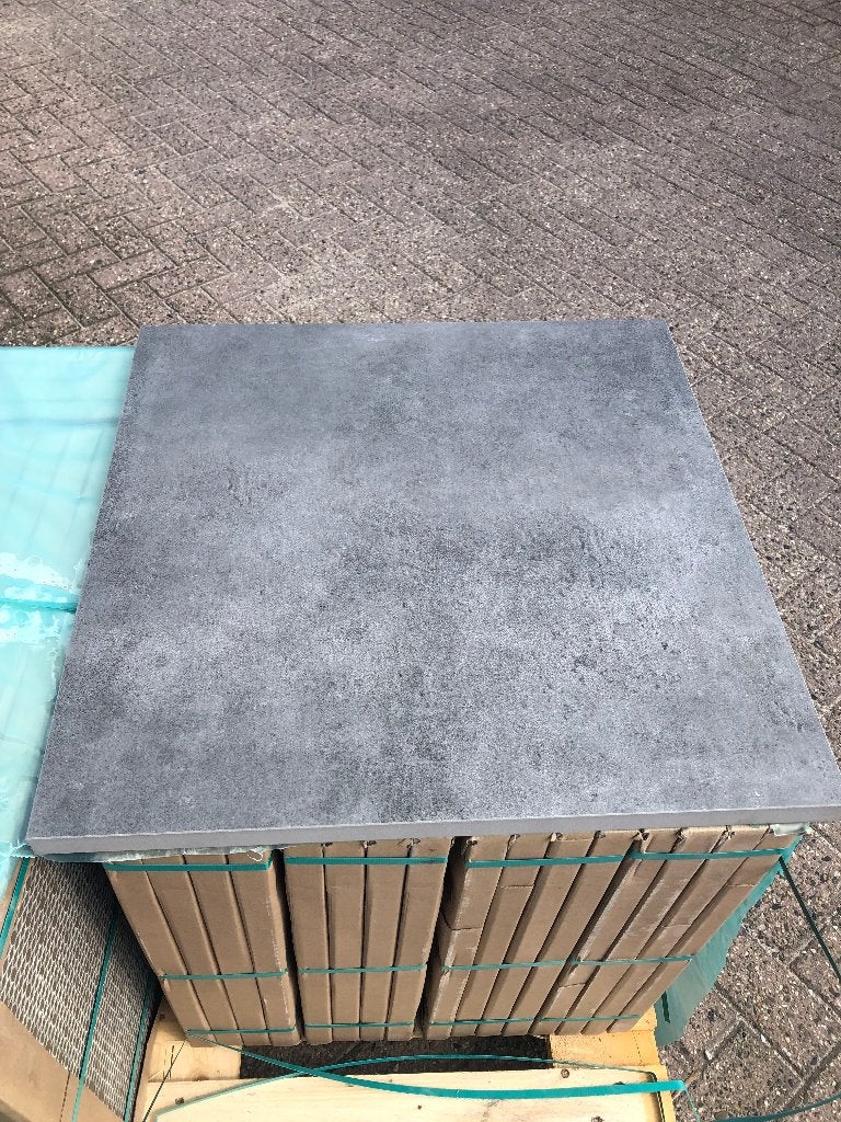 keramische terrastegels antraciet nuance 60x60x3 cm actie, Keramiek, Nieuw, Ophalen of Verzenden, 10 m² of meer