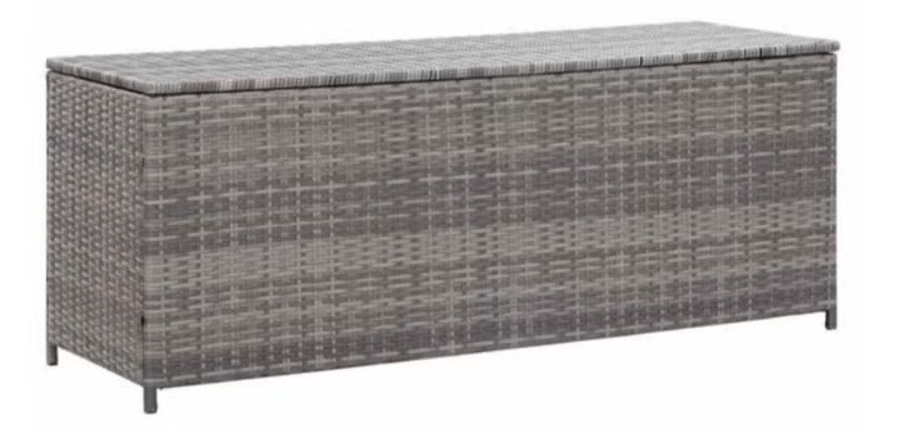 Nieuwe tuinbox 150 bij 50 bij 60 cm poly rattan grijs, Ophalen, Nieuw