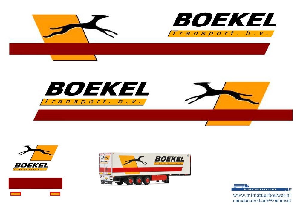 Vrachtauto decal 1:50 Boekel transport Oudkarspel, Verzenden, Nieuw, Bus of Vrachtwagen, Overige merken