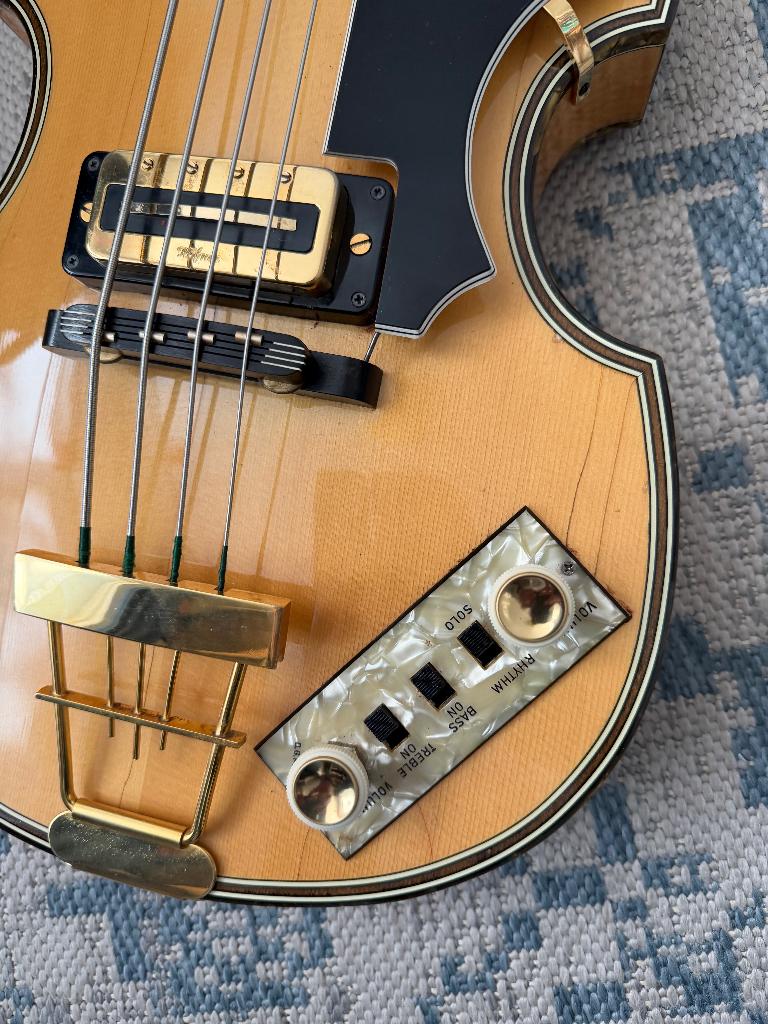 Hofner 5000/1 bas, de Luxe, 1974., Ophalen of Verzenden, Gebruikt, Semi-akoestisch