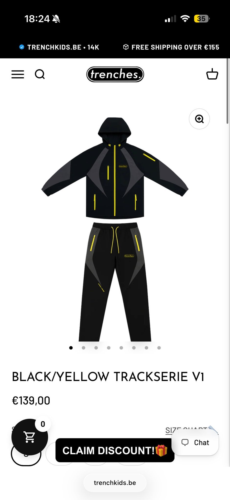 Trenches Black/Yellow Trackserie V1 Trainingspak ( maat M ), Kleding | Heren, Zwart, Overige maten, Ophalen of Verzenden, Zo goed als nieuw