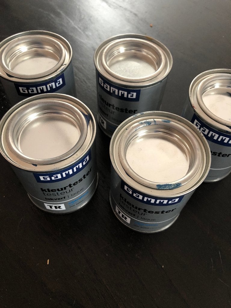 Verf 5 kleurtesters blauw, Ophalen, Blauw, Nieuw, Verf