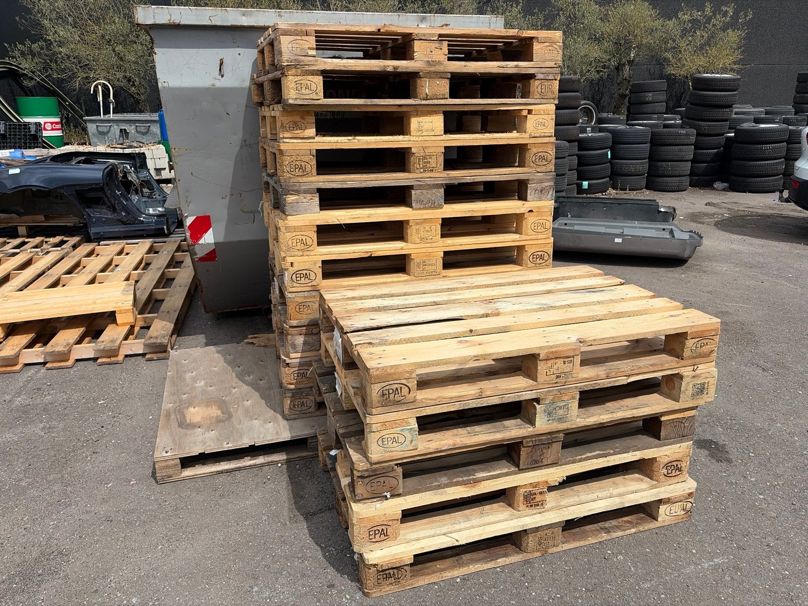 16 Gebruikte euro EPAL Pallets, Doe-het-zelf en Verbouw, Kratten en Dozen, Ophalen, Gebruikt, 100 cm of meer, 60 cm of meer
