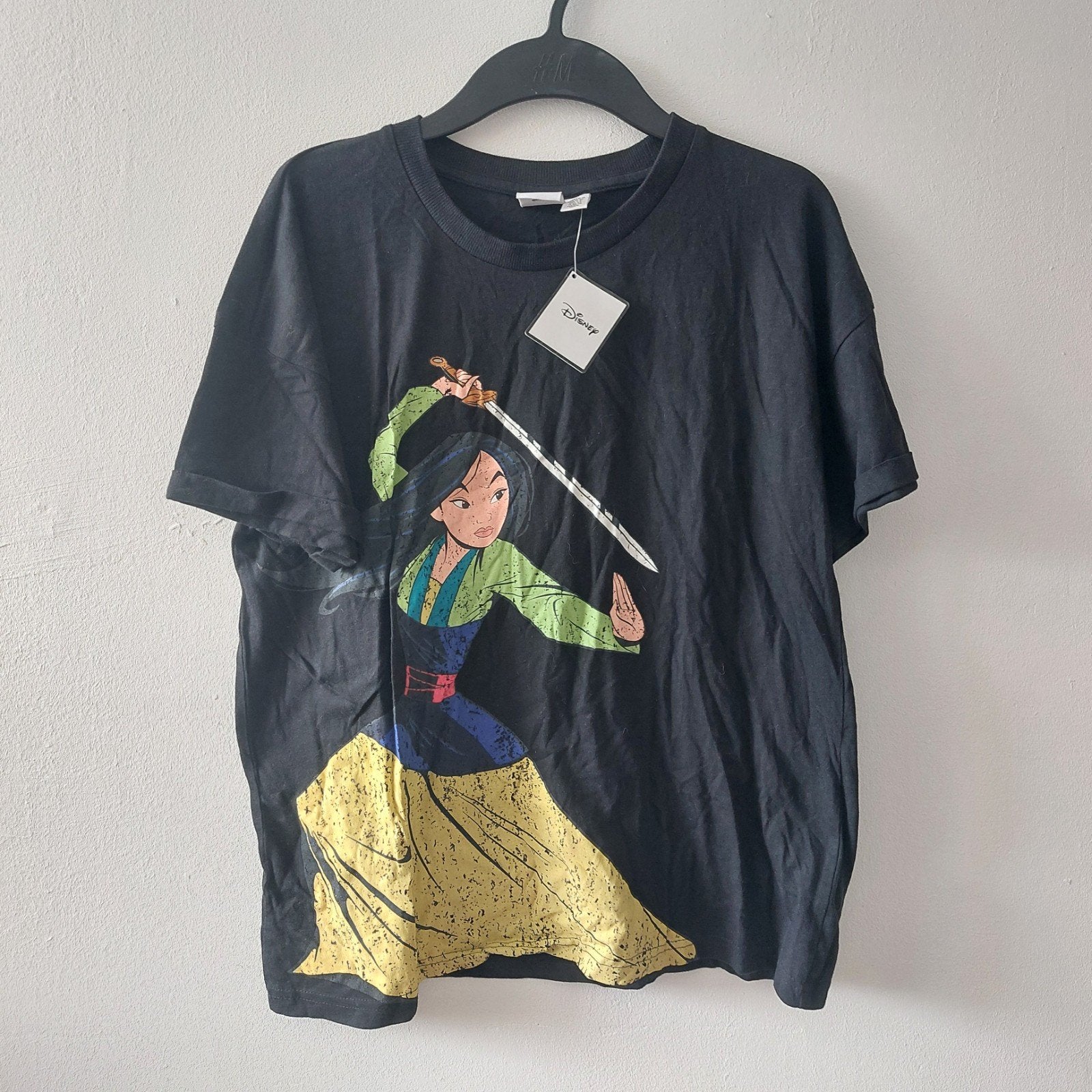Disney Princess Mulan oversized t-shirt S NEW, Disney, Zwart, Nieuw, Ophalen of Verzenden