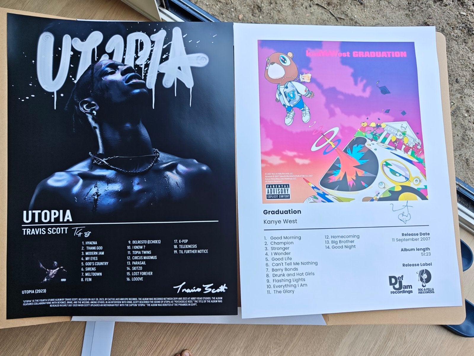 poster Travis Scott - Utopia & Kany West - Graduation poster, Verzenden, Nieuw in verpakking, Pop, Album