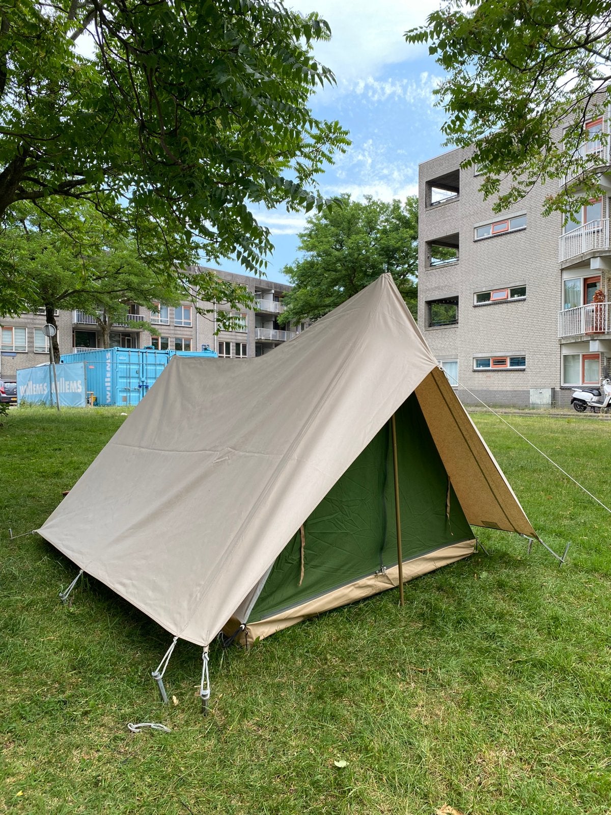Vintage tent Esvo, Caravans en Kamperen, Tenten, Ophalen, Gebruikt