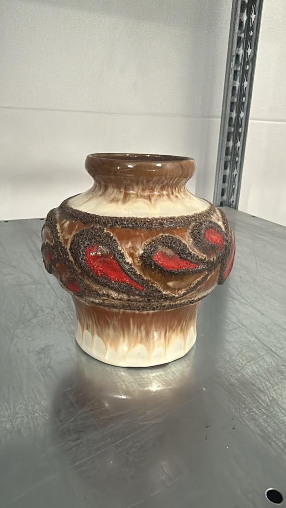 Vintage Strehla Keramik vaas - Fat Lava stijl - jaren '70, Antiek en Kunst, Antiek | Vazen, Ophalen