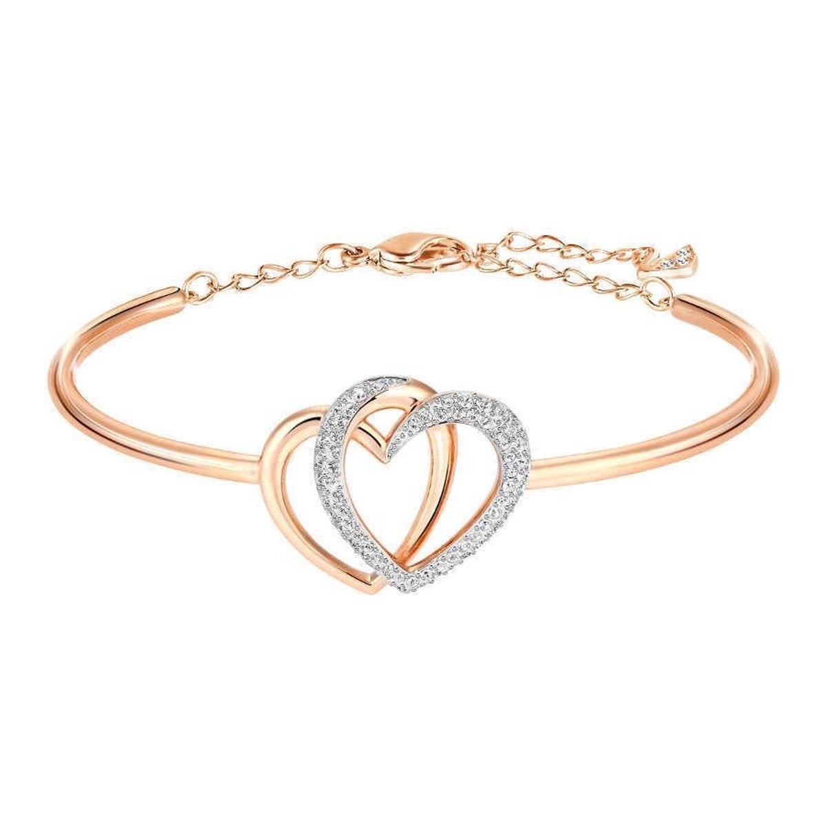 Swarovski "Dear" Bangle Armband Roségoud Kristal Nieuw, Overige materialen, Nieuw, Roze, Ophalen