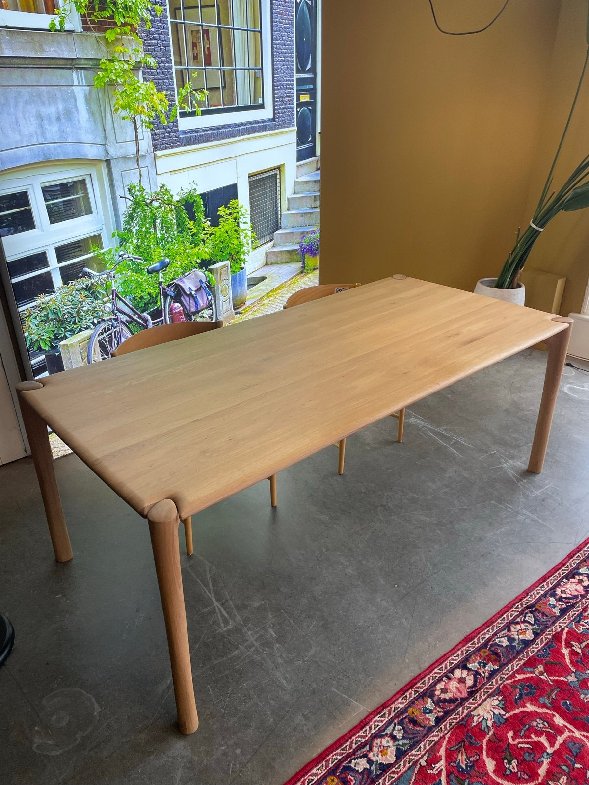 Ethnicraft Eiken Eettafel - Zo goed als nieuw, Huis en Inrichting, Ophalen, Eikenhout, 50 tot 100 cm, Zo goed als nieuw