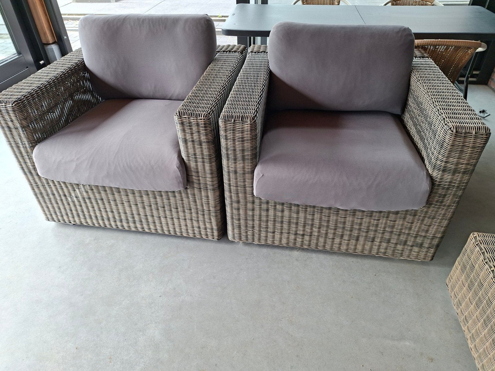 Bellagio Loungeset: Bank, 2 Fauteuils, Tafel + 2 Kussensets, Ophalen, 4 zitplaatsen, Gebruikt, Bank