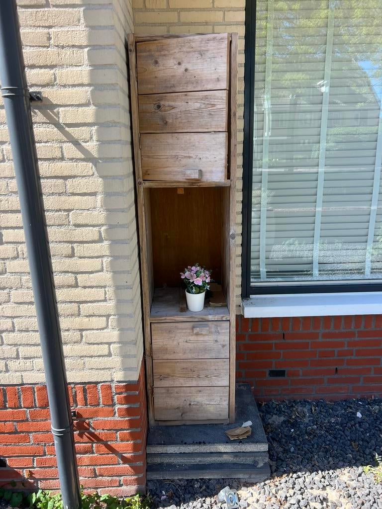 Steigerhouten TV meubel, Ophalen, Minder dan 50 cm, Gebruikt, 150 tot 200 cm