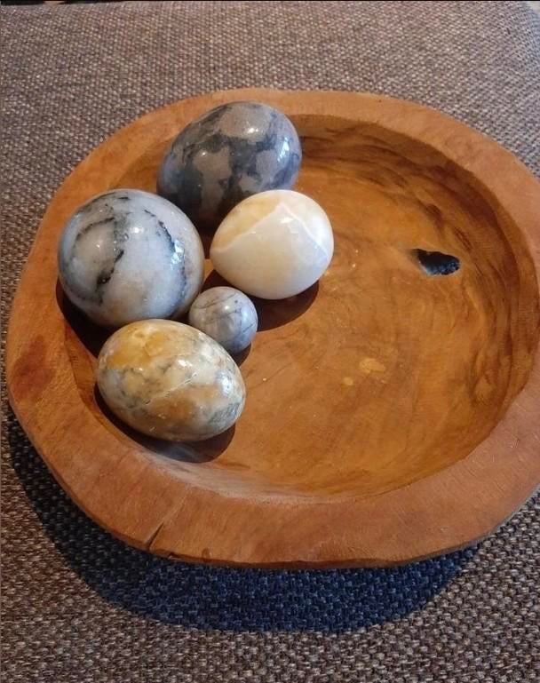 Eieren en ronde stenen, mogelijk marmer, Verzamelen, Mineralen en Fossielen, Ophalen