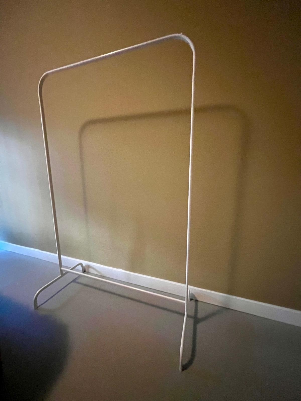 IKEA MULIG Kledingrek - Wit, 99x46x152 cm, Ophalen, Zo goed als nieuw