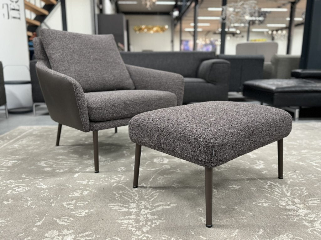 Nieuw Rolf Benz Jon Fauteuil bruin stof leer Design stoel, Huis en Inrichting, Fauteuils, Service@rolf-benz.com, Haiterbacher Str. 104