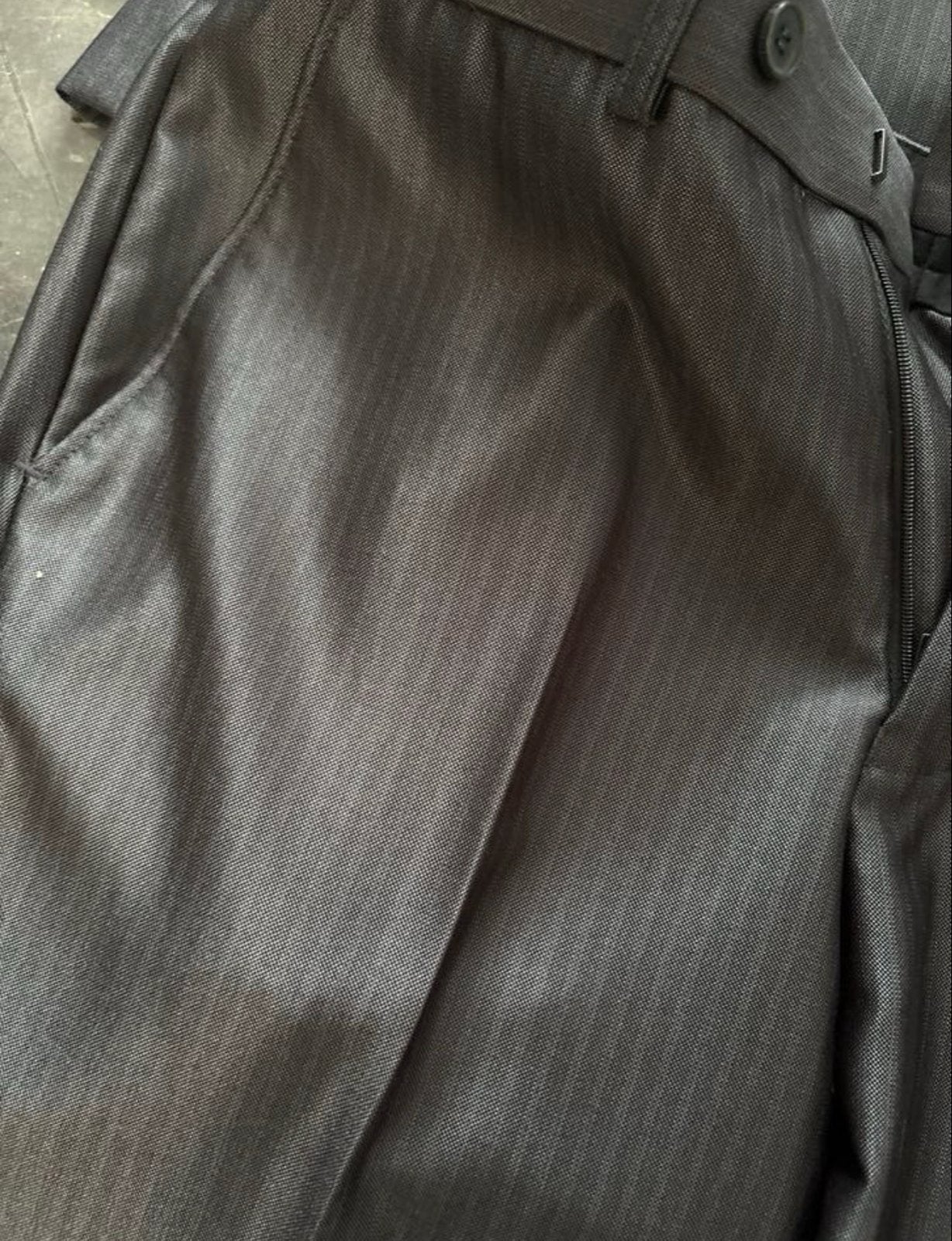 Angelo Litrico Slim Fit Pak - Grijs gestreept - Maat L, Kleding | Heren, Ophalen, Zo goed als nieuw, Maat 52/54 (L), Grijs