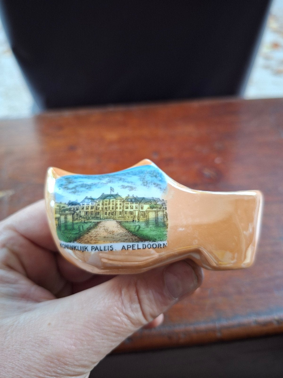 Delfts Blauw Klompje met Paleis Het Loo Afbeelding, Antiek en Kunst, Ophalen of Verzenden