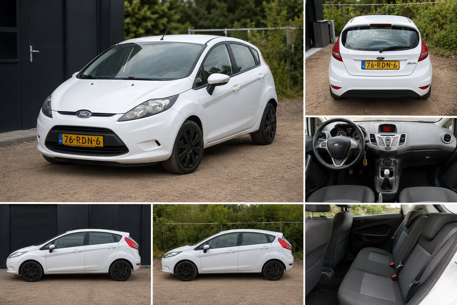 Ford Fiësta 1.25 44KW 5DR 2011 Wit. NIEUWE APK, Voorwielaandrijving, Stof, 40 €/maand, 4 cilinders