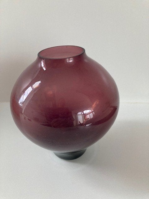 MID CENTURY vaas glas APART model  jaren 50/60, Ophalen of Verzenden
