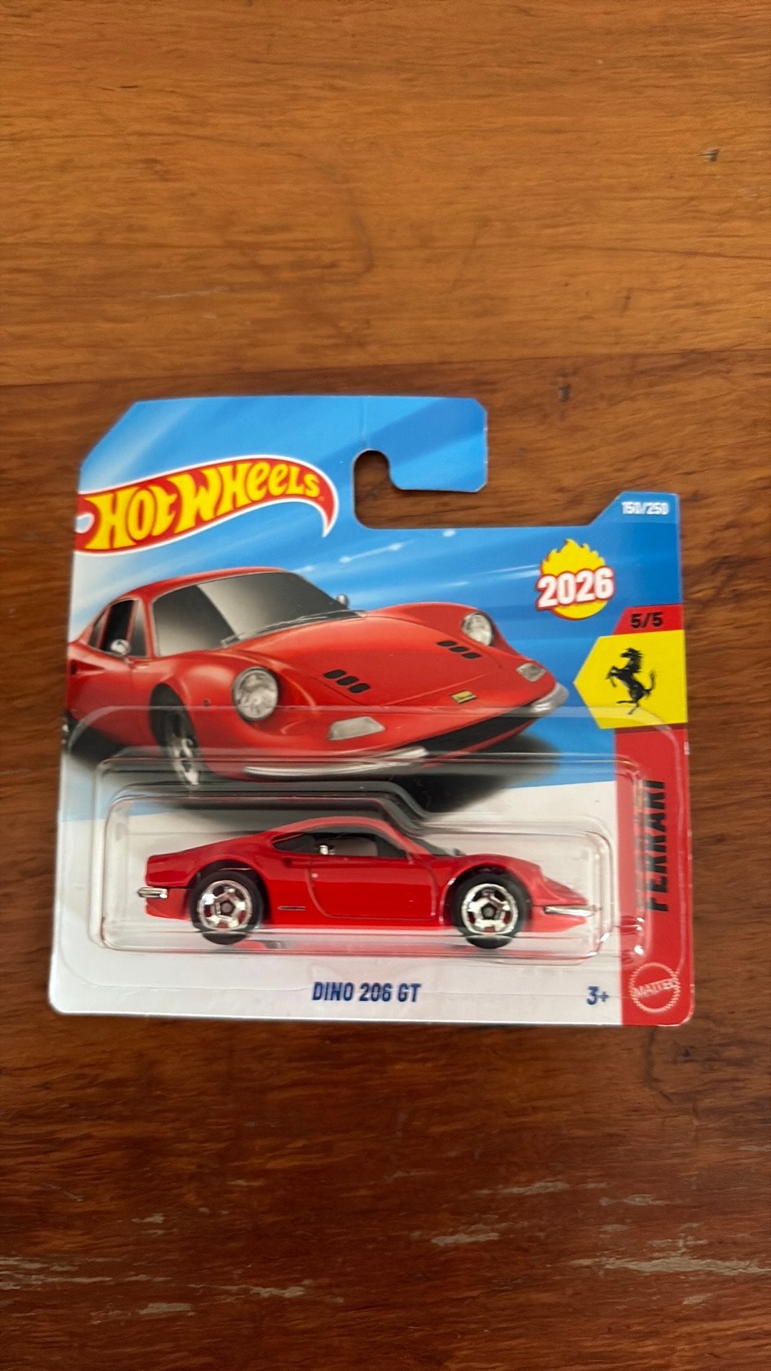 Hot Wheels Ferrari Dino 1/64, Ophalen of Verzenden, Nieuw, Auto