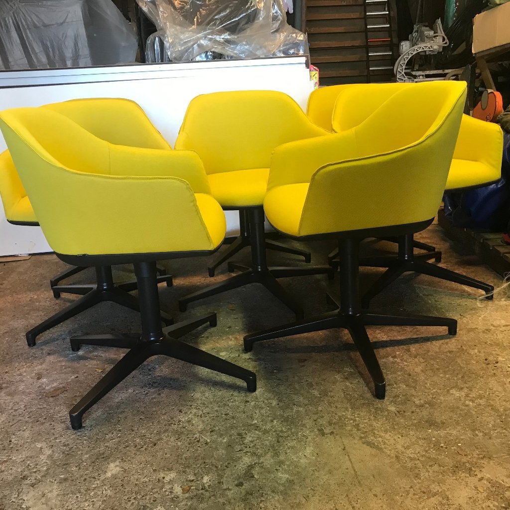 12 ZGAN Vitra Softshell geel draaibaar stoel stoelen Design, Huis en Inrichting, Stoelen, Ophalen, Overige kleuren, Zo goed als nieuw