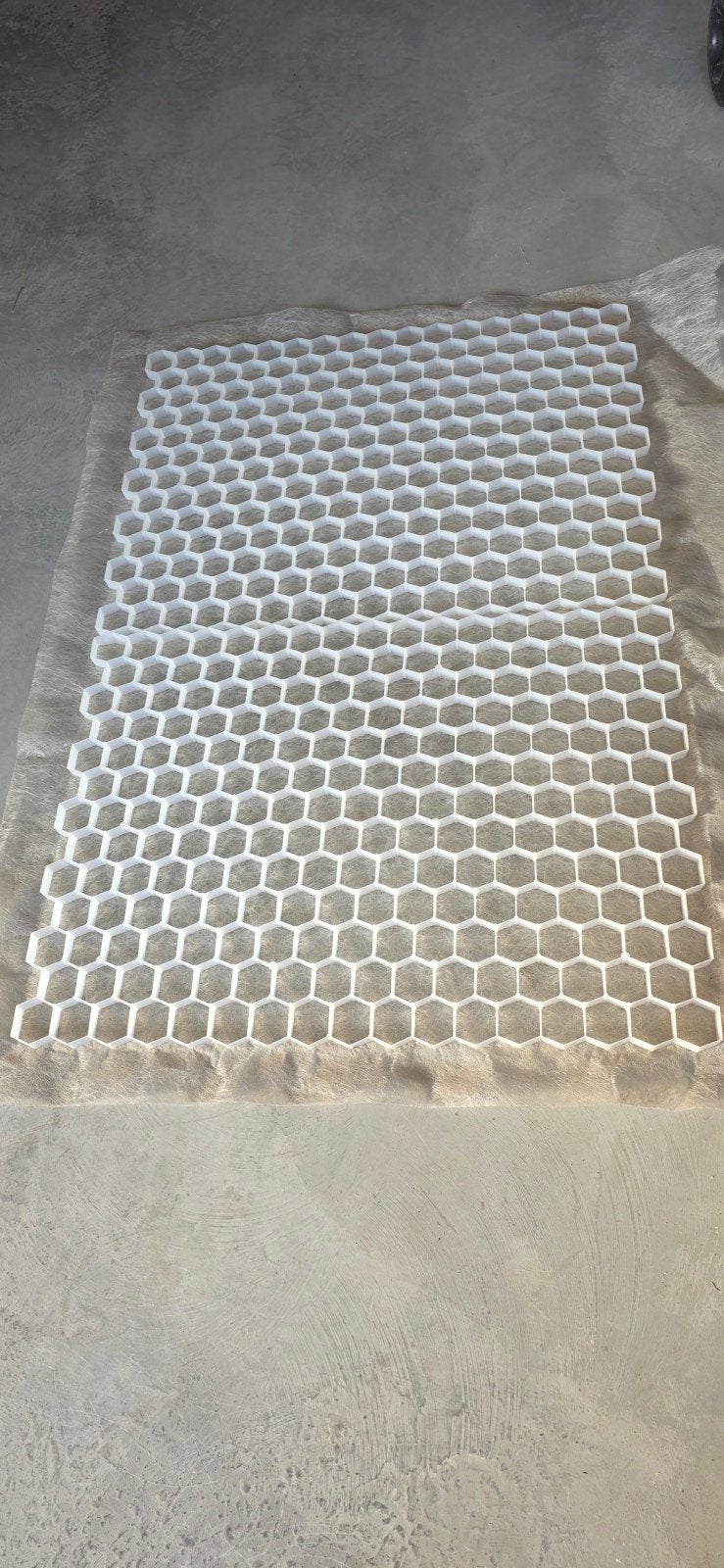 Witte grindmatten / splitplaten met worteldoek (honingraat), Ophalen, Nieuw