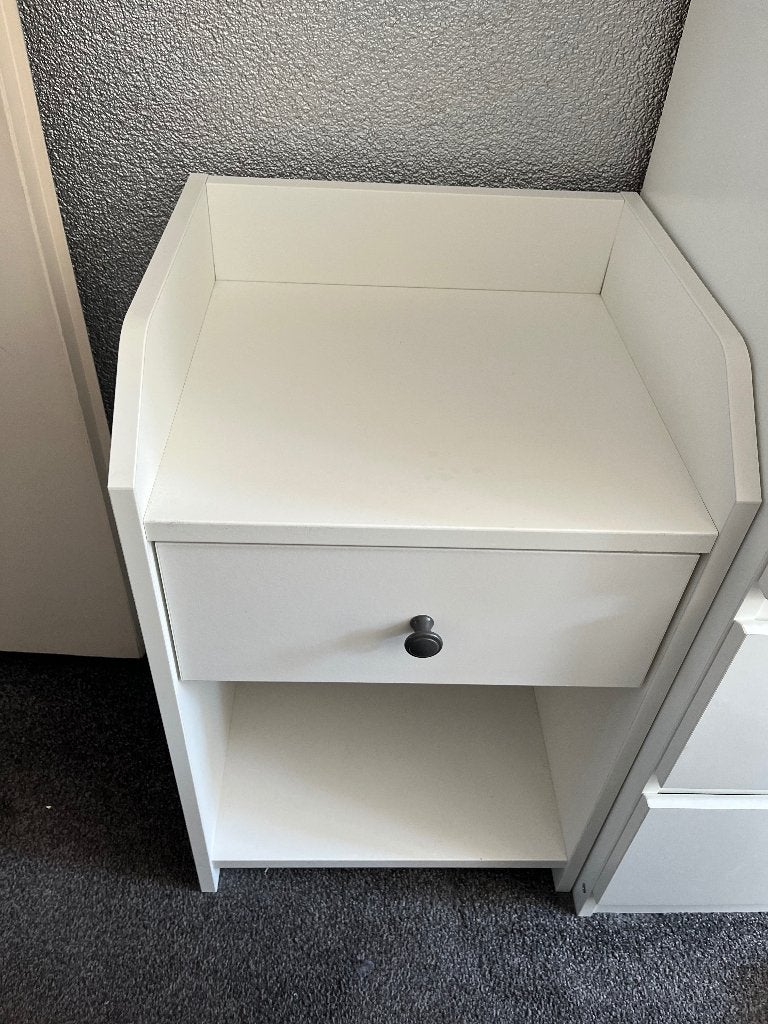 IKEA hauga nachtkastje wit, Overige materialen, Gebruikt, Minder dan 45 cm, Ophalen of Verzenden