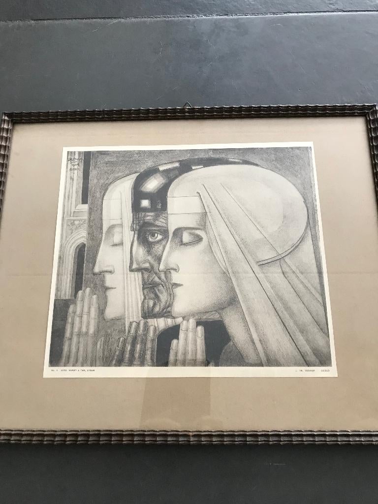Jan Toorop,  1924, gebed no. 5, Antiek en Kunst, Kunst | Litho's en Zeefdrukken, Ophalen