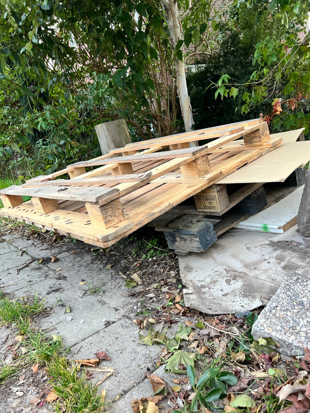 Gratis pallets voor in de kachel, Ophalen