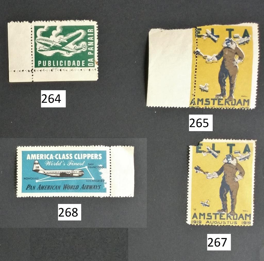 Diverse luchtvaart zegels, oa ELTA, Ophalen of Verzenden, Gebruikt, Kaart, Foto of Prent