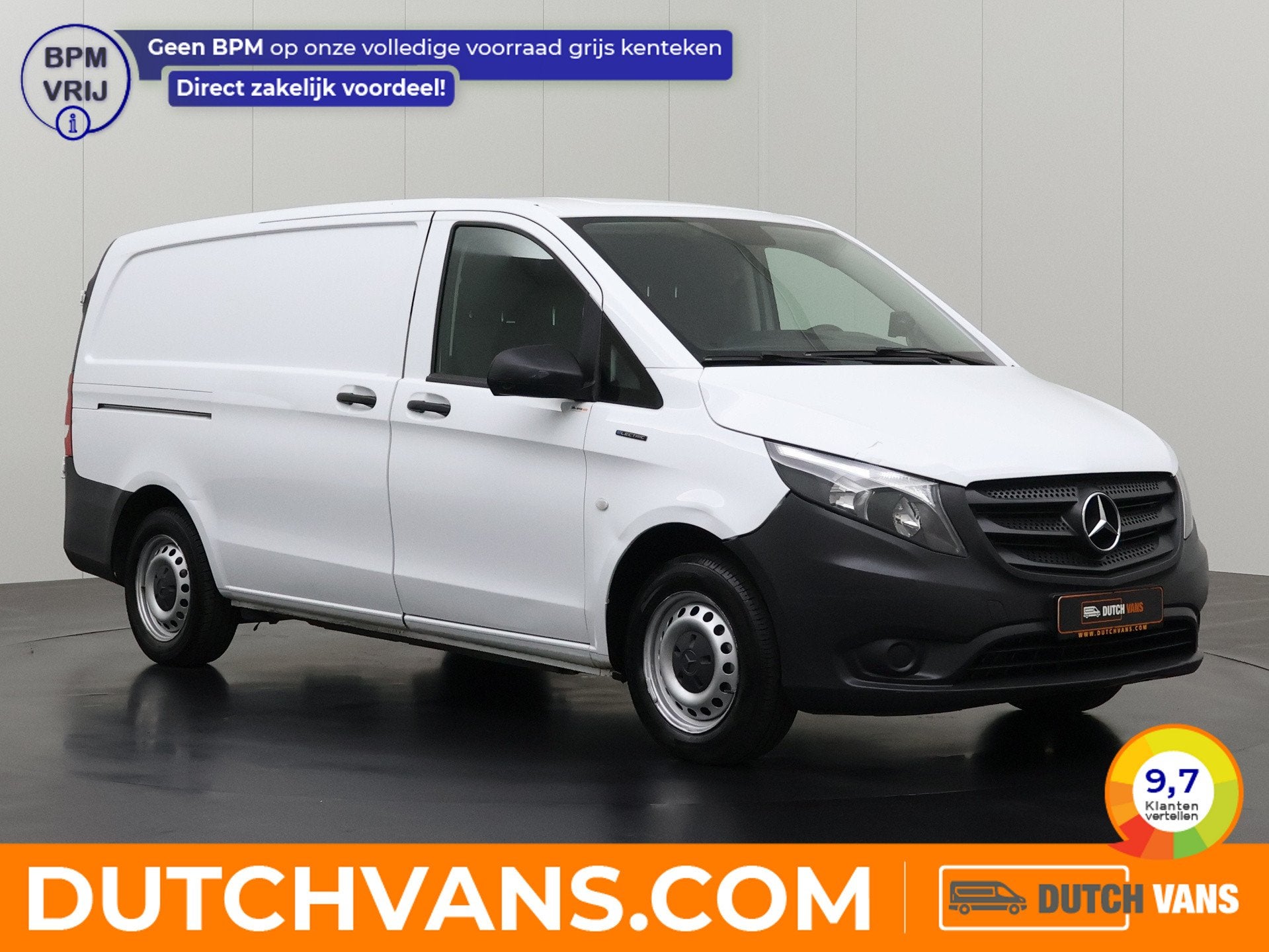 Mercedes-Benz eVito Lang Koelwagen 35Kwh | Achterdeuren | Ai, Automaat, Gebruikt, 2565 kg, Wit
