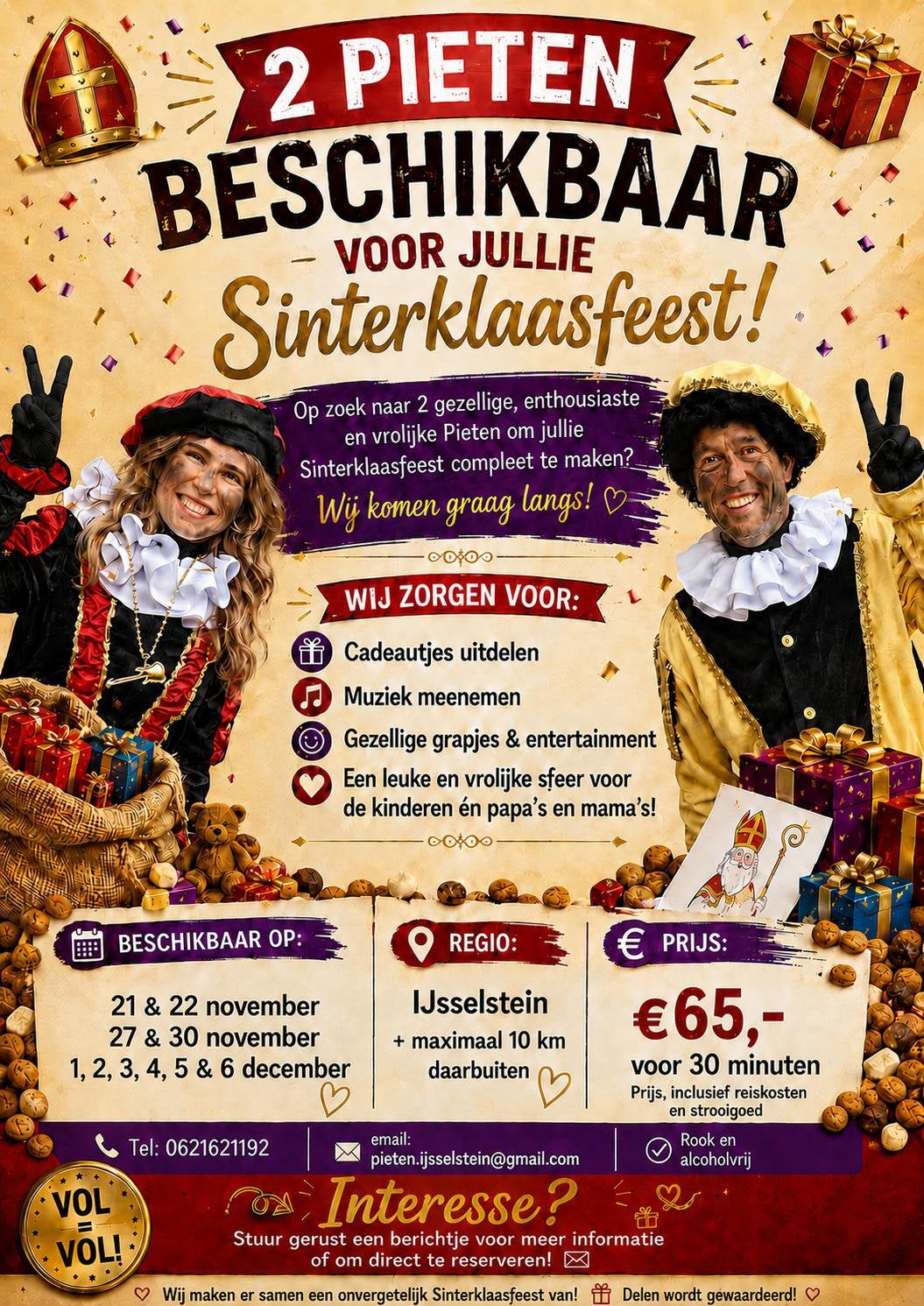 2 Leuke Pieten aan huis voor het Sinterklaasfeest, Ophalen, Nieuw