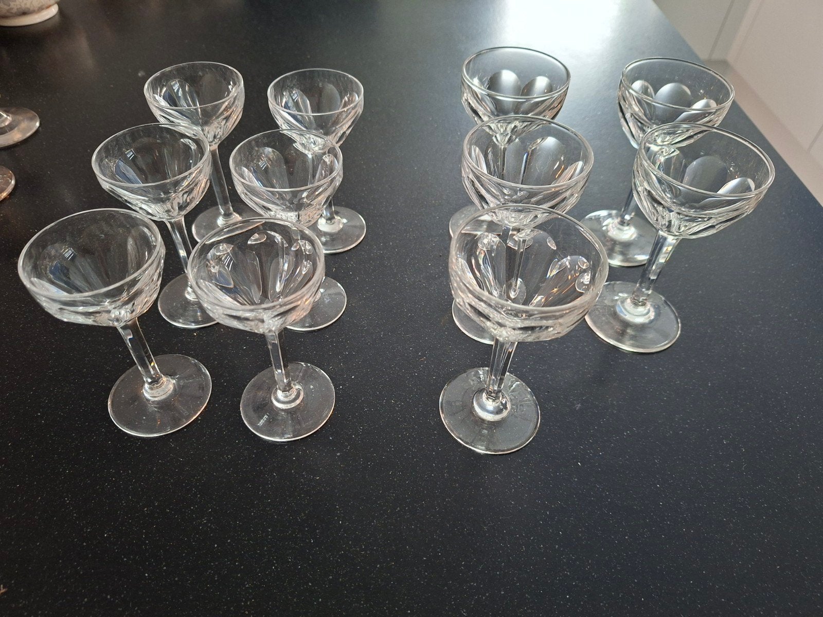 Set van 11 Vintage Kristallen Likeurglazen Val Saint Lambert, Ophalen of Verzenden