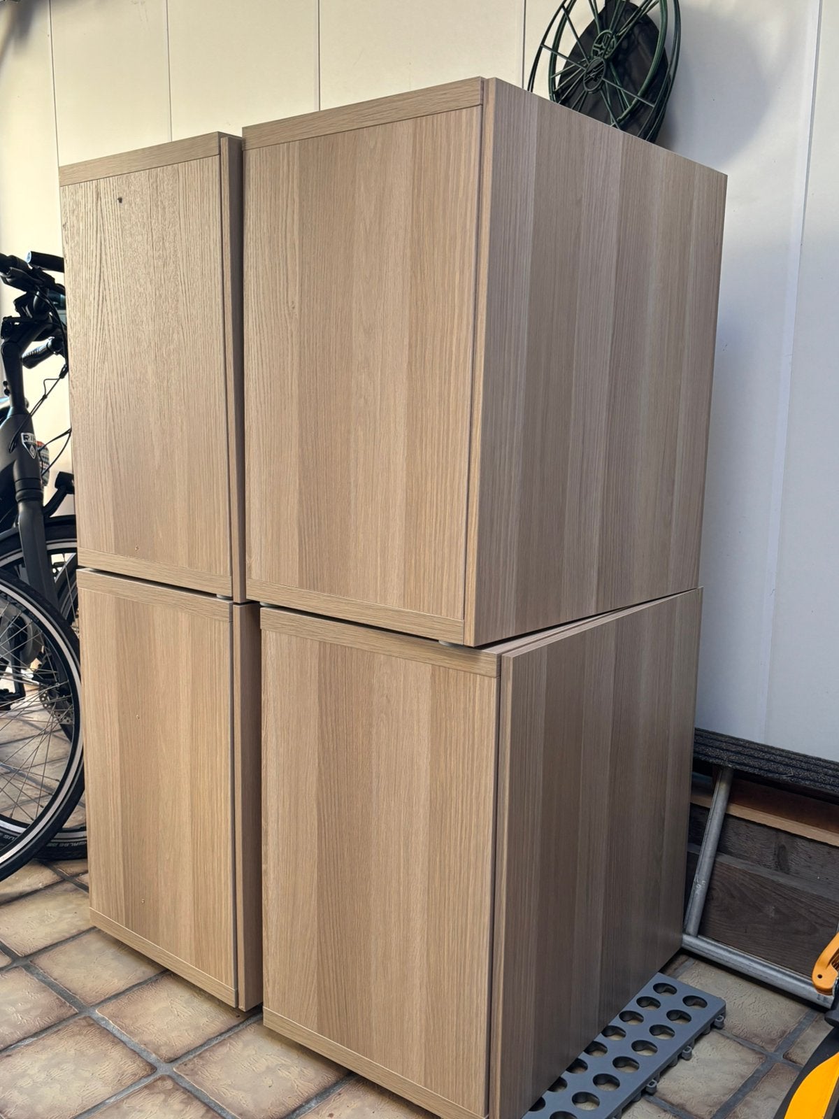 Ikea kubussen kast, kleur licht eiken, Ophalen, 100 tot 150 cm, Zo goed als nieuw, Minder dan 150 cm