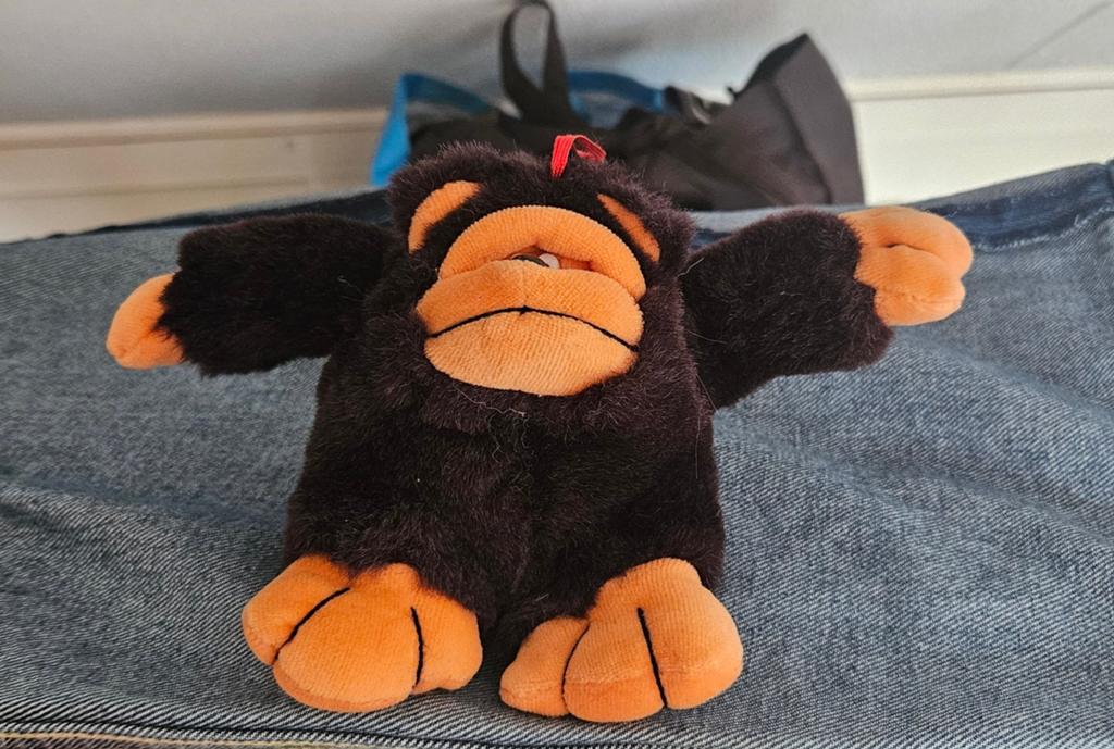 Gorilla knuffeltje, Overige merken, Ophalen of Verzenden, Zo goed als nieuw, Klein (minder dan 20 cm)