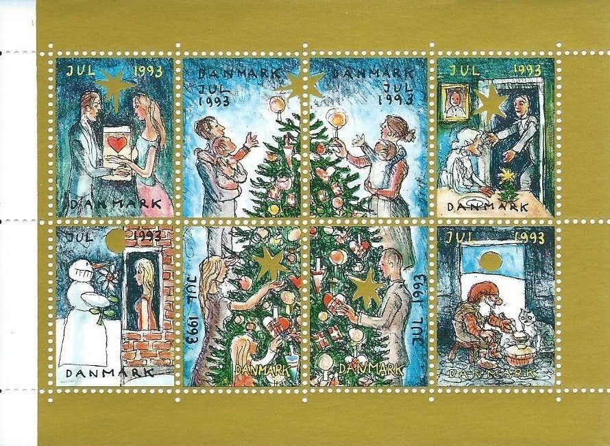 Denemarken - Kerst 1993 - Drukproces - Setje - Postfris, Ophalen of Verzenden, Denemarken, Postfris